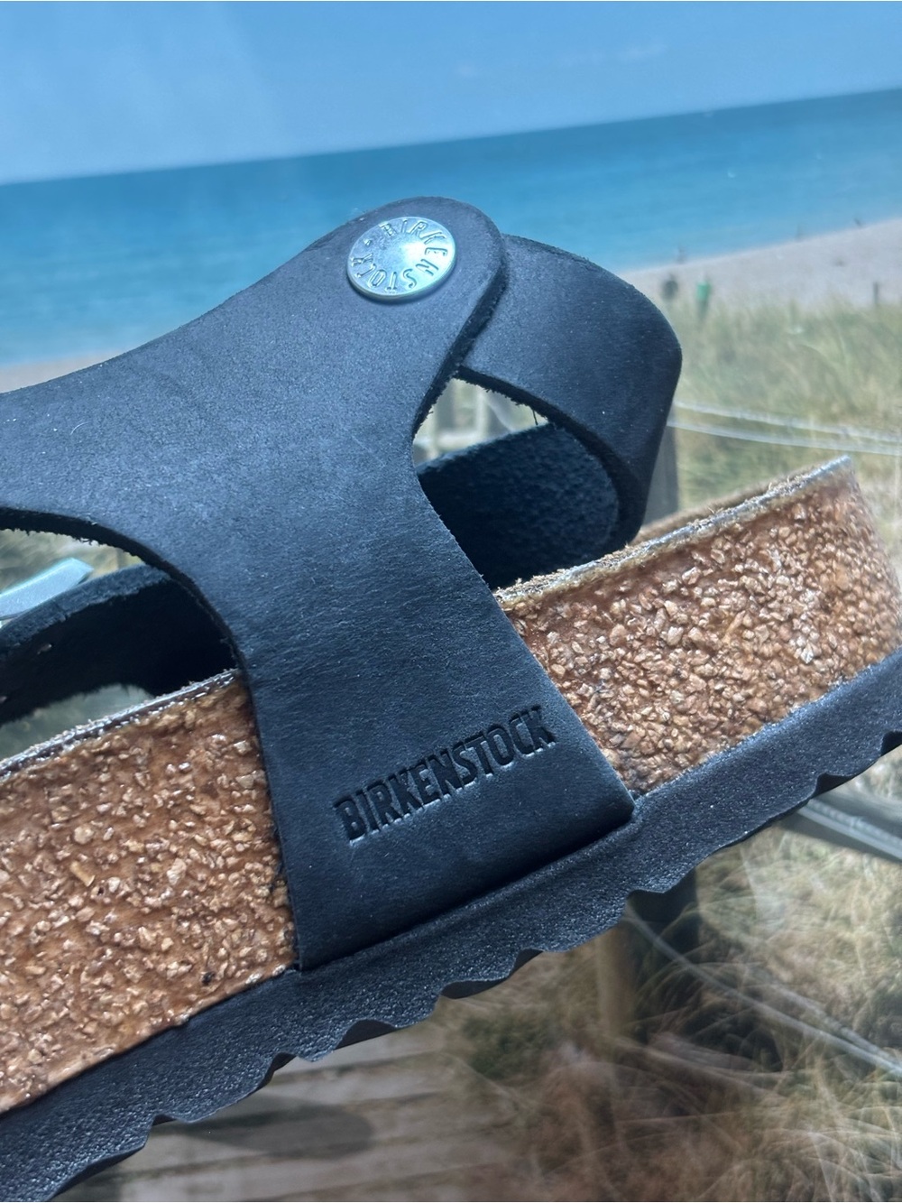 Birkenstock 💅🌴 Kumba Black Leather Adjustable Strap Sandals 9 9.5 40 NEW - Picture 6 of 9